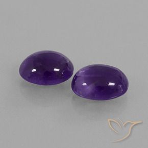 Gemme di Ametista Viola scuro naturale da 4.91 ct, Ovale, Trasparente