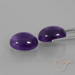 Gemme di Ametista Viola scuro naturale da 5.61 ct, Ovale, Trasparente