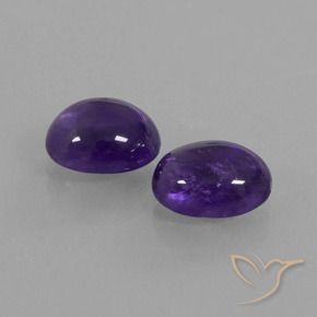 Gemme di Ametista Viola scuro naturale da 5.33 ct, Ovale, Trasparente