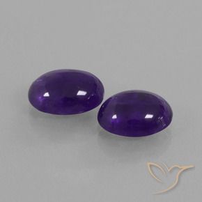 Gemme di Ametista Viola scuro naturale da 4.76 ct, Ovale, Trasparente