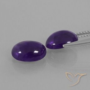 Gemme di Ametista Viola scuro naturale da 4.76 ct, Ovale, Trasparente