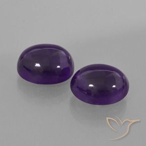 Gemme di Ametista Viola scuro naturale da 6.06 ct, Ovale, Trasparente