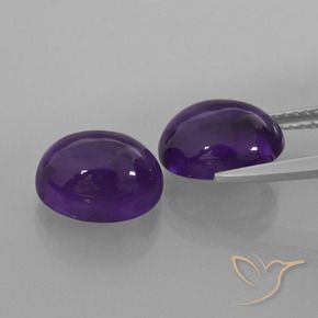 Gemme di Ametista Viola scuro naturale da 5.98 ct, Ovale, Trasparente