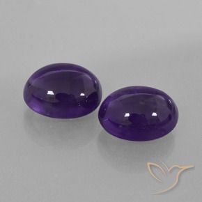 Gemme di Ametista Viola scuro naturale da 5.96 ct, Ovale, Trasparente