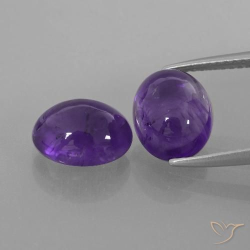 5.53ctw Naturale Viola scuro Ametista, Ovale, Trasparente