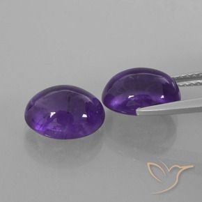 Gemme di Ametista Viola scuro naturale da 5.53 ct, Ovale, Trasparente