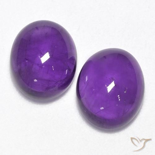 5.63ctw Naturale Viola medio-chiaro Ametista, Ovale, Trasparente