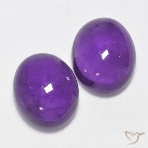 Gemme di Ametista Viola medio-chiaro naturale da 5.63 ct, Ovale, Trasparente