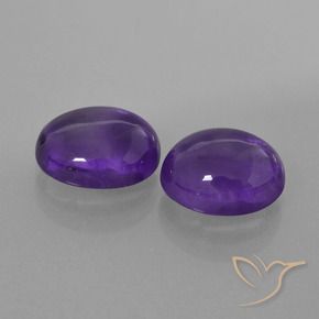 Gemme di Ametista Viola medio naturale da 5.33 ct, Ovale, Trasparente