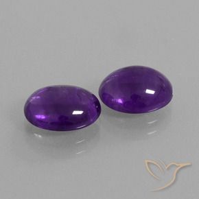 Gemme di Ametista Viola medio naturale da 4.94 ct, Ovale, Trasparente