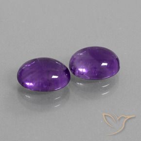 Gemme di Ametista Viola medio naturale da 5.08 ct, Ovale, Trasparente