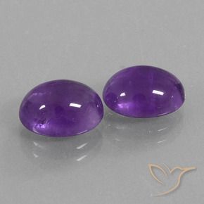 Gemme di Ametista Viola medio naturale da 5.33 ct, Ovale, Trasparente