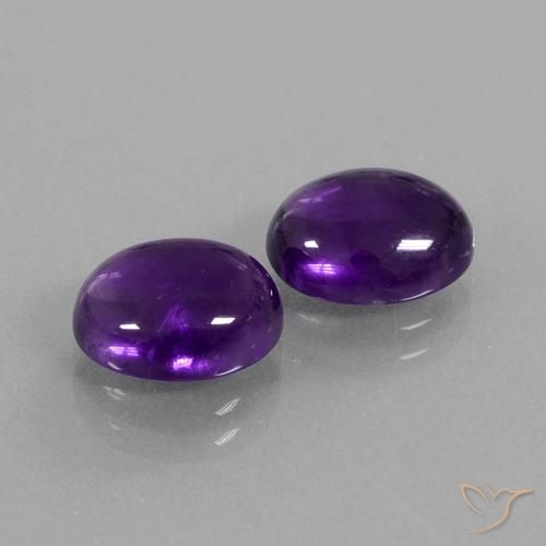 Gemme di Ametista Viola medio naturale da 5.56 ct, Ovale, Trasparente