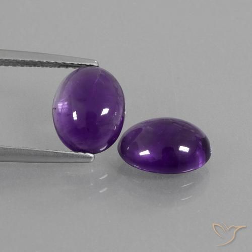 4.29ctw Naturale Viola medio Ametista, Ovale, Trasparente