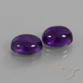 Gemme di Ametista Viola medio naturale da 6.00 ct, Ovale, Trasparente