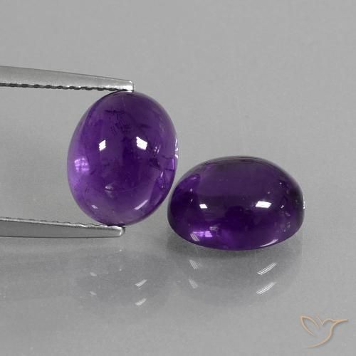 6.21ctw Naturale Viola medio Ametista, Ovale, Trasparente