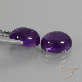 Gemme di Ametista Viola medio naturale da 6.21 ct, Ovale, Trasparente