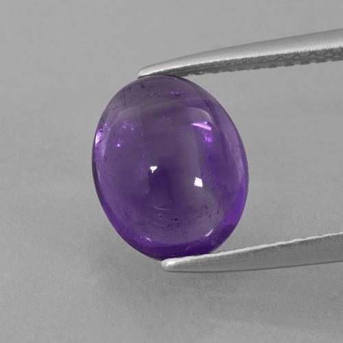 Ametista Viola medio naturale da 2.75 ct, Taglio ovale, Trasparente