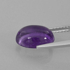 Ametista Viola medio naturale da 2.75 ct, Taglio ovale, Trasparente