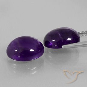 Gemme di Ametista Viola scuro naturale da 10.41 ct, Ovale, Trasparente