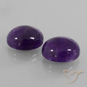 Gemme di Ametista Viola scuro naturale da 11.17 ct, Ovale, Trasparente