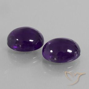 Gemme di Ametista Viola scuro naturale da 10.16 ct, Ovale, Trasparente