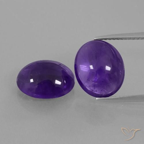 8.46ctw Naturale Viola medio Ametista, Ovale, Trasparente