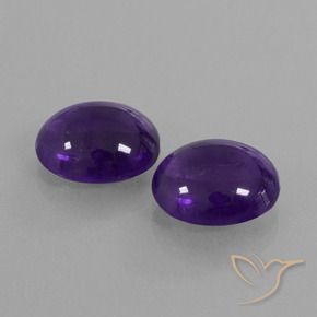 Gemme di Ametista Viola medio naturale da 8.46 ct, Ovale, Trasparente