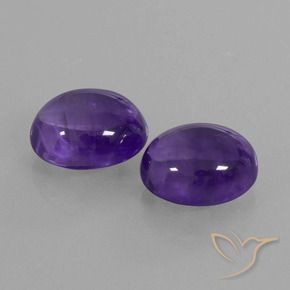 Gemme di Ametista Viola scuro naturale da 10.22 ct, Ovale, Trasparente