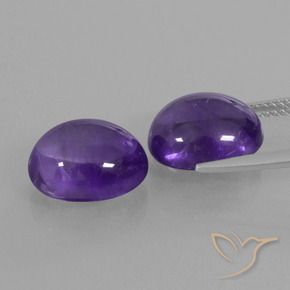 Gemme di Ametista Viola scuro naturale da 10.22 ct, Ovale, Trasparente