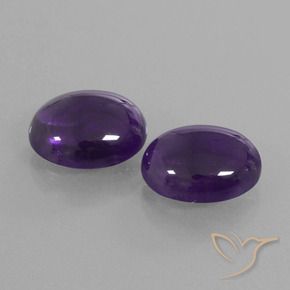 Gemme di Ametista Viola scuro naturale da 8.87 ct, Ovale, Trasparente