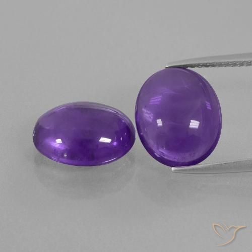 8.18ctw Naturale Viola medio Ametista, Ovale, Trasparente