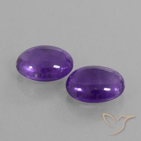 Gemme di Ametista Viola medio naturale da 8.18 ct, Ovale, Trasparente