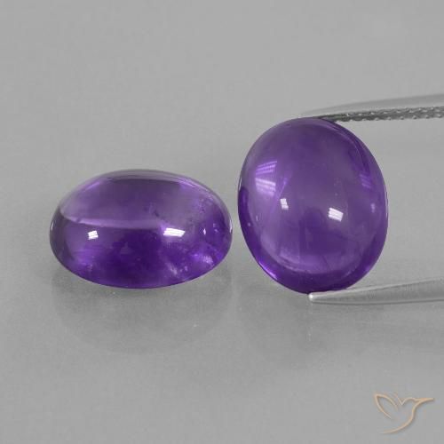 9.67ctw Naturale Viola medio Ametista, Ovale, Trasparente