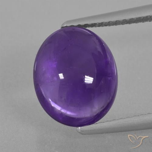 5.53ct Naturale Viola medio Ametista, Ovale, Trasparente