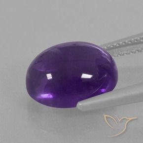 Ametista Viola medio naturale da 5.53 ct, Ovale, Trasparente