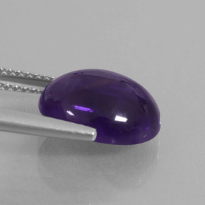 Ametista viola scuro naturale da 4,60 ct, taglio ovale, trasparente