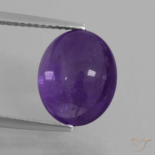 5.19ct Naturale Viola medio Ametista, Ovale, Trasparente