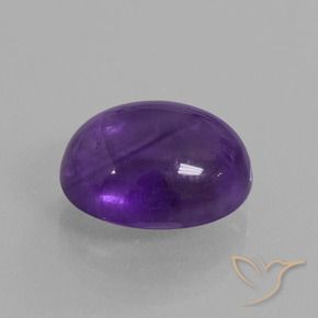 Ametista Viola medio naturale da 5.19 ct, Ovale, Trasparente