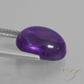 Ametista Viola medio naturale da 5.19 ct, Ovale, Trasparente
