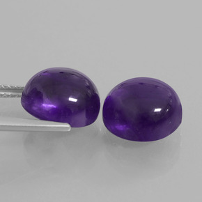 Gemme di ametista viola scuro naturale da 8,92 ct, taglio rotondo, trasparente