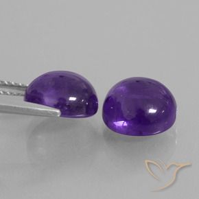 Gemme di Ametista Viola medio naturale da 5.78 ct, Rotondo, Trasparente