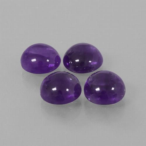 Gemme di Ametista Viola medio naturale da 10.71 ct, Taglio rotondo, Trasparente