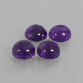 Gemme di Ametista Viola medio naturale da 10.71 ct, Taglio rotondo, Trasparente