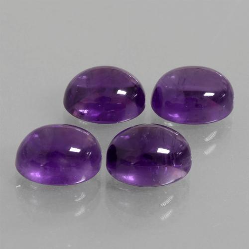 Gemme di Ametista Viola medio naturale da 9,84 ct, Taglio ovale, Trasparente