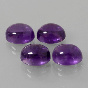 Gemme di Ametista Viola medio naturale da 9,84 ct, Taglio ovale, Trasparente