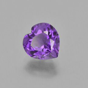 Ametista Viola naturale da 1.09 ct, A forma di cuore, VVS