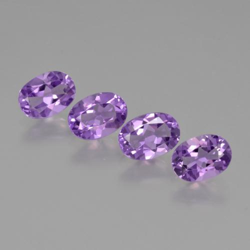 Gemme di Ametista Viola Intenso naturale da 2.75 ct, Taglio ovale, VS