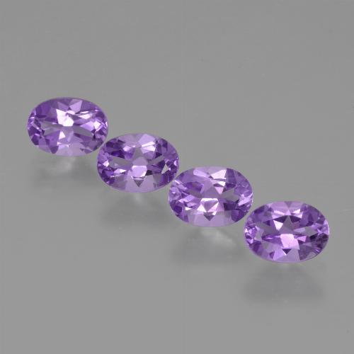 Gemme di Ametista viola vivido naturale da 2.97 ct, Taglio ovale, VS