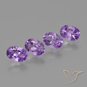 Gemme di Ametista viola vivido naturale da 2.95 ct, Ovale, VS